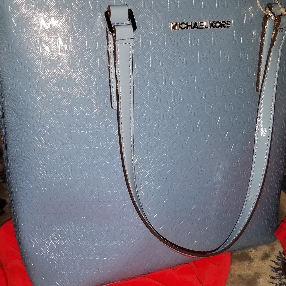 Beautiful MK baby blue monogram tote